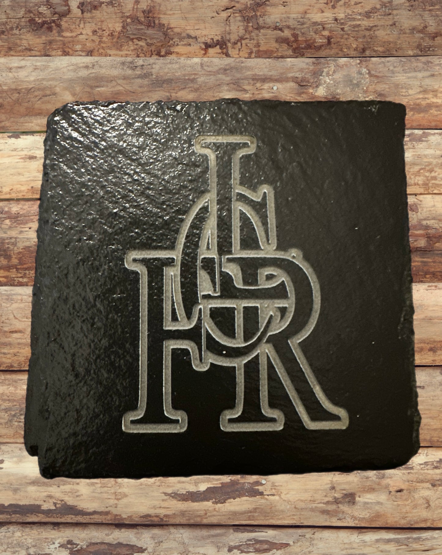 Custom Laser Engraved Slate Coasters (set of 4)