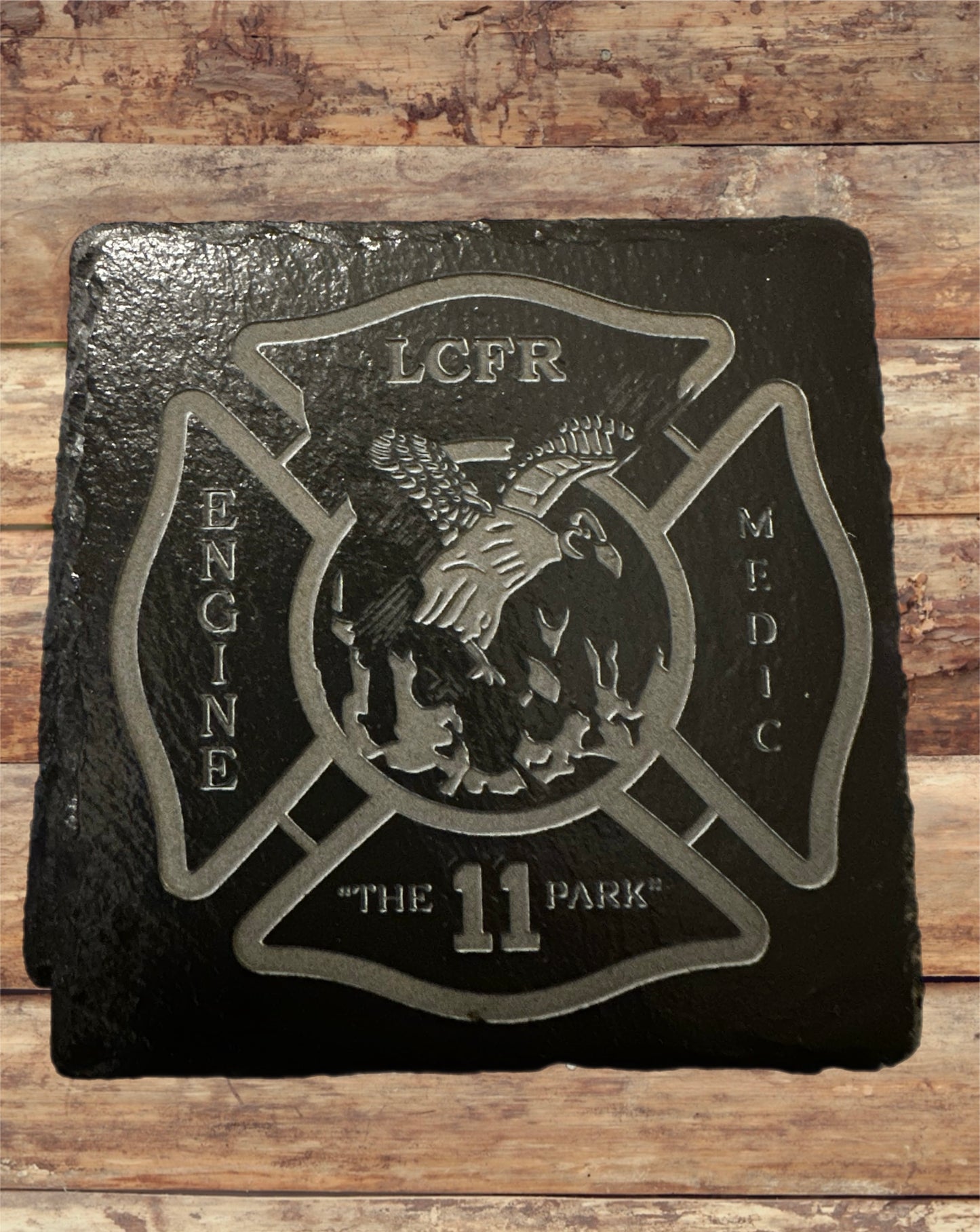 Custom Laser Engraved Slate Coasters (set of 4)