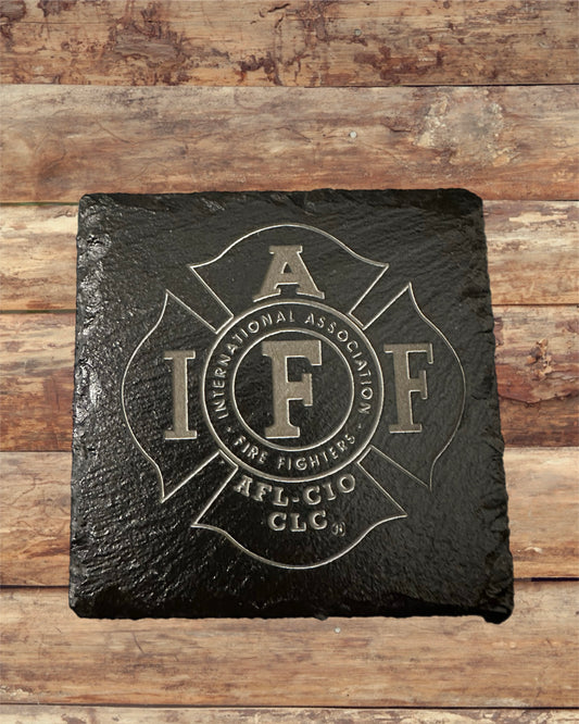 Custom Laser Engraved Slate Coasters (set of 4)