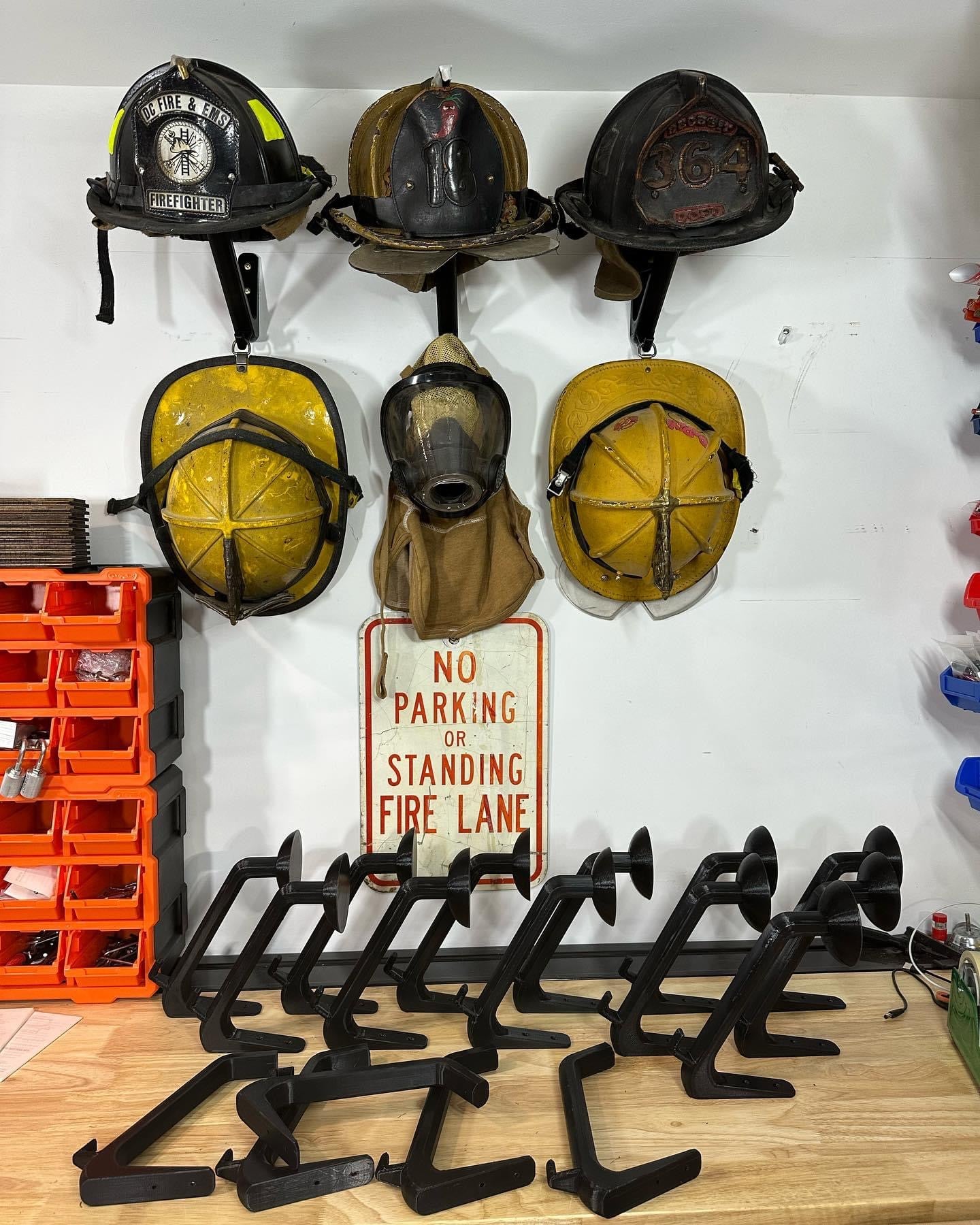 Fire Helmet Wall Mount Display