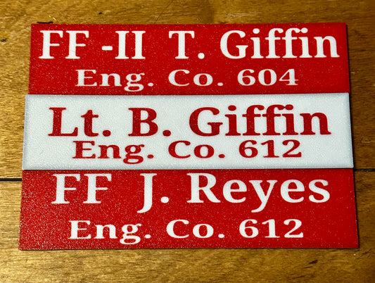 Locker Rocker Name Plates