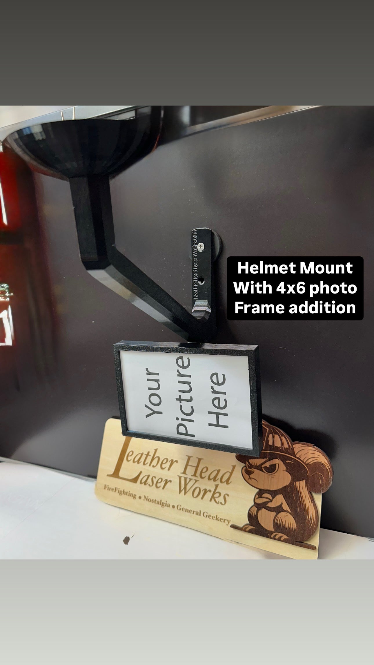 Fire Helmet Wall Mount Display