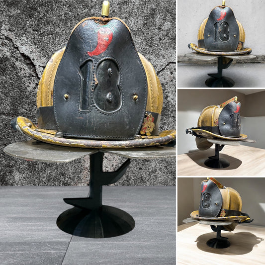 Fire Helmet TABLE TOP Display New York Roof Hook